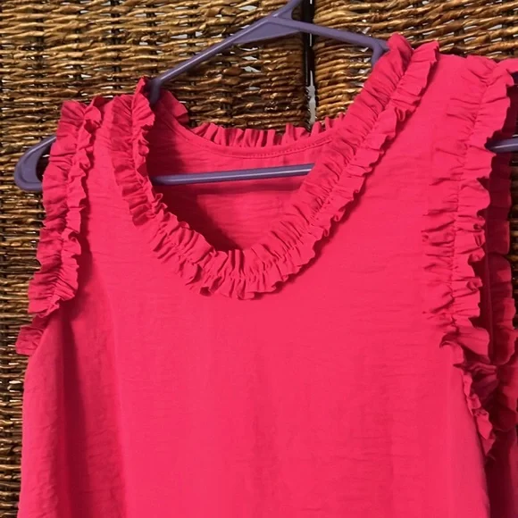 Pink Ruffle Top - Picture 2 of 5